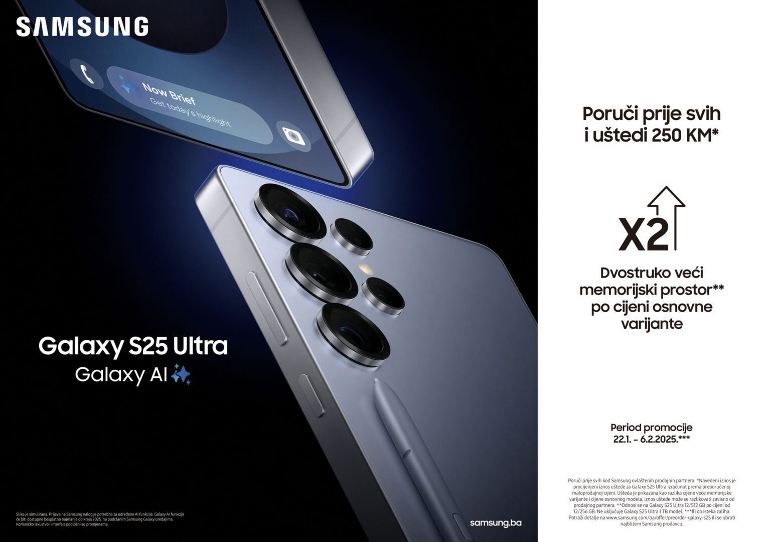 Samsung Galaxy S25 serija postavlja standard AI telefona kao pravog AI saputnika BiH Preorder Galaxy S25 Ultra KV H Open File