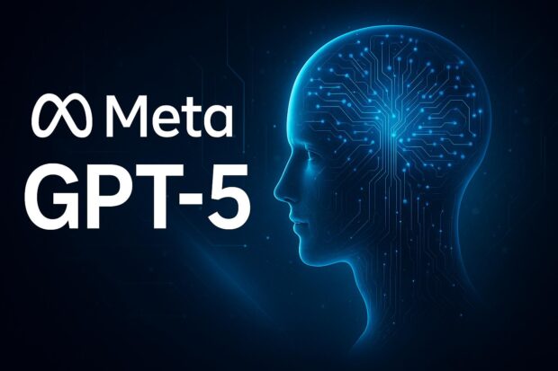 Meta AI model GPT-5 digitalna ilustracija sa futurističkim prikazom ljudskog profila i neuronskih mreža