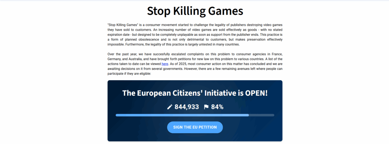 Stop Killing Games
